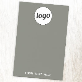 Notas Post-it® Texto de logotipo simple Empresarial Sage Green pr
