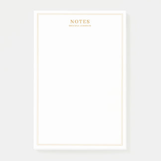 Notas Post-it® Texto de oro elegante