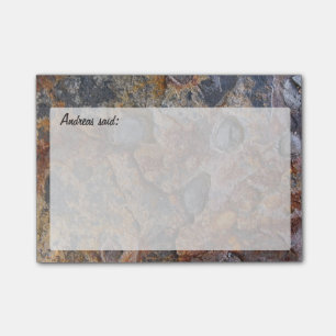 Notas Post-it® Texto de rock ondulado con texto