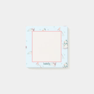 Notas Post-it® Texto enmarcado de diseño de bola de nieve de Snow