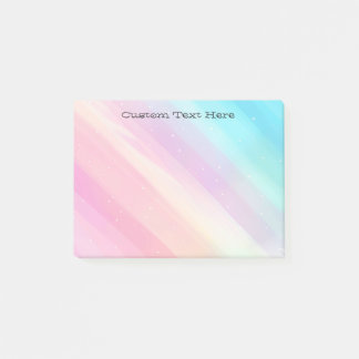 Notas Post-it® Texto personalizado | Grandes líneas pasteles