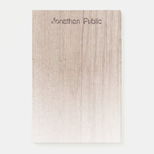 Notas Post-it® Texto perturbado Elegante Madera parece plantilla