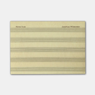 Notas Post-it® Texto y nombre opcionales del personal de la