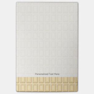 Notas Post-it® Textura blanca de la barra de chocolate