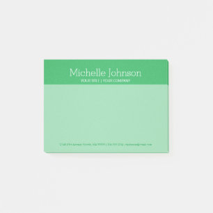 Notas Post-it® Textura de grino verde brillante personalizada