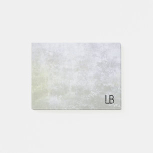 Notas Post-it® Textura de Grunge de Piedra Vieja Monogramada