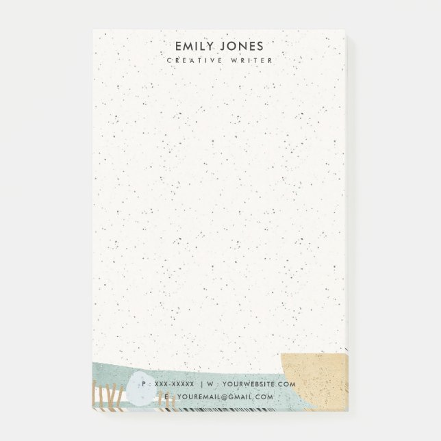 NOTAS POST-IT® TEXTURA GEOMÉTRICA DE ARTE ABSTRACTO MODERNO (Anverso)