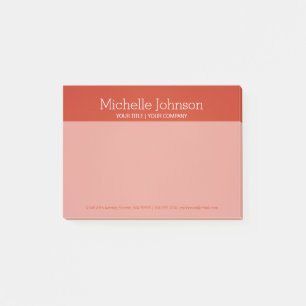 Notas Post-it® Textura personalizada de color brillante rojo cáli