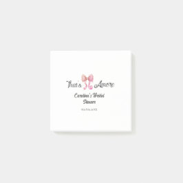 Notas Post-it® that's amore bridal shower pink retro bow boho nam