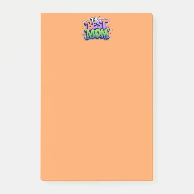 Notas Post-it® The best mom style graffiti (Anverso)