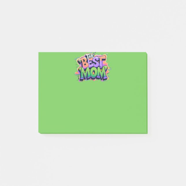 Notas Post-it® The best mom style graffiti (Anverso)