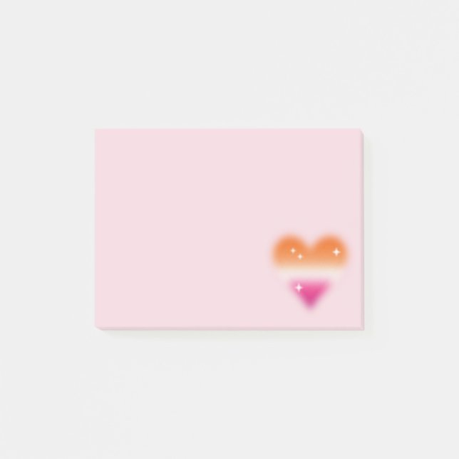 Notas Post-it® The Lesbian Flag Heart Post Apunta (Anverso)