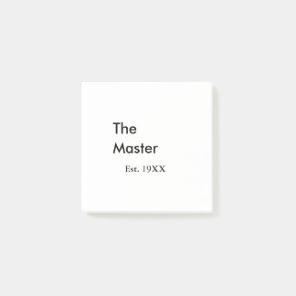 Notas Post-it® The Master boss name est year date man king title