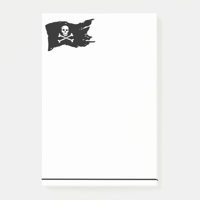 Notas Post-it® The Pirate Flag Post escribe (Anverso)