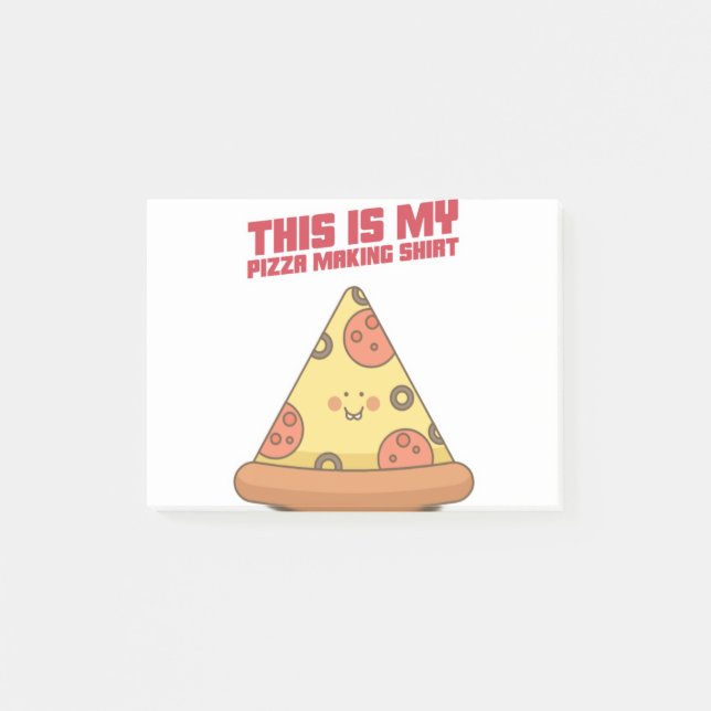 Notas Post-it® This Is My Pizza Making Shirt Heart (Anverso)