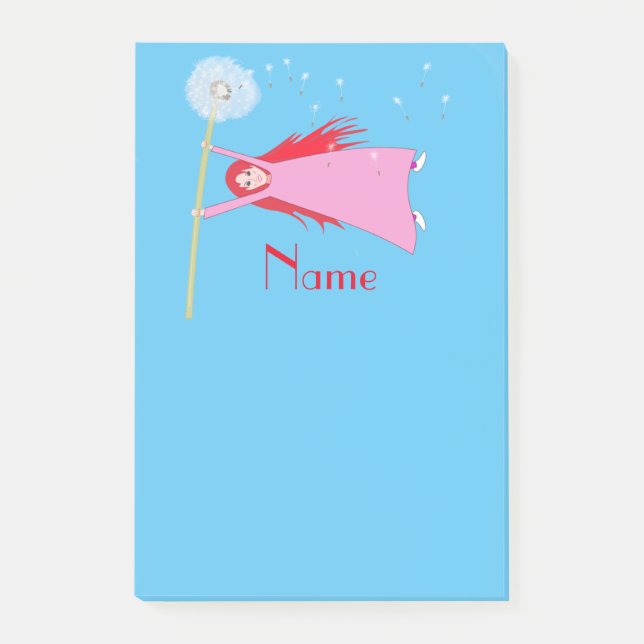 Notas Post-it® Thunder_Cove, Chica Dandelion de cabello rojo (Anverso)