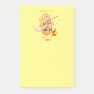 Notas Post-it® Thunder_Cove, Chica de la sirena pesquera divertid