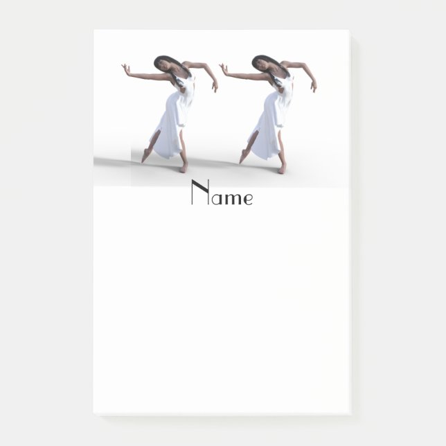 Notas Post-it® Thunder_Cove de bailarina de vestir blanco (Anverso)
