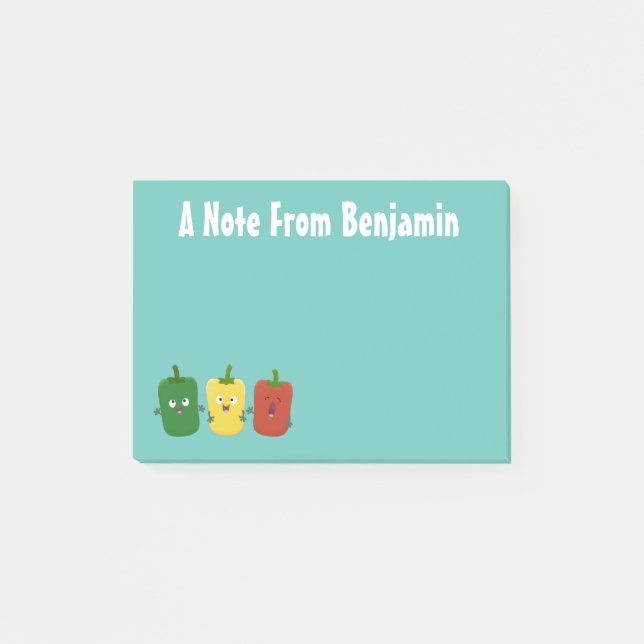 Notas Post-it® Tía de pimiento picante capsicum trío canto person (Anverso)