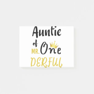 Notas Post-it® Tía de SR Onederful divertida camiseta de cumpleañ