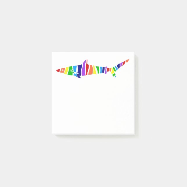 Notas Post-it® Tiburón asolado (Anverso)