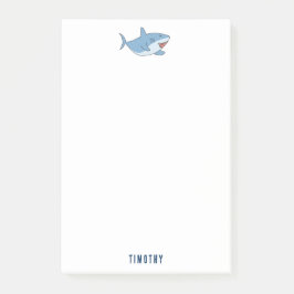 Notas Post-it® Tiburones Blancos Lindos Patrón de Océano