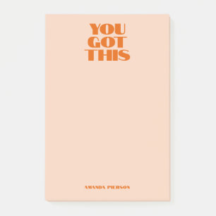 Notas Post-it® Tienes este portátil de caligrafía roja rosada