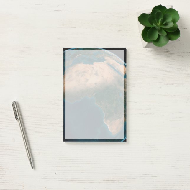 Notas Post-it® Tierra Llena Desde El Espacio Sobre El Continente  (Oficina)