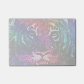Notas Post-it® Tigre artsy del arco iris