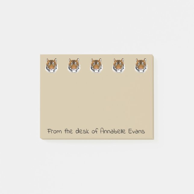 Notas Post-it® Tigre del tigre que quema brillante (Anverso)