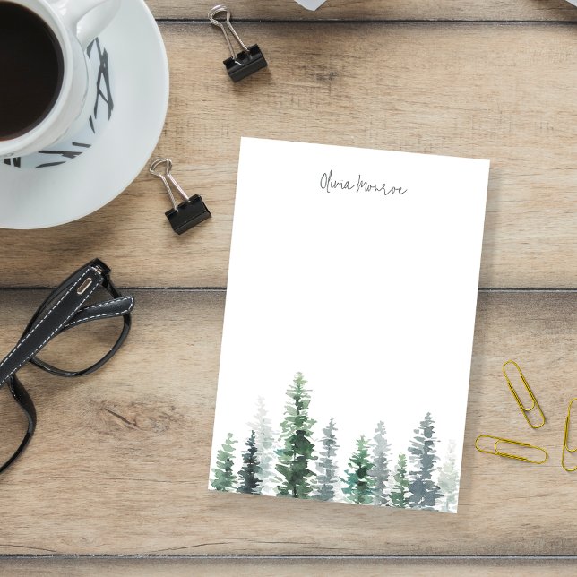 Notas Post-it® Timber Grove | Árboles acuáticos verdes personaliz (Subido por el creador)