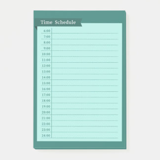 Notas Post-it® time schedule