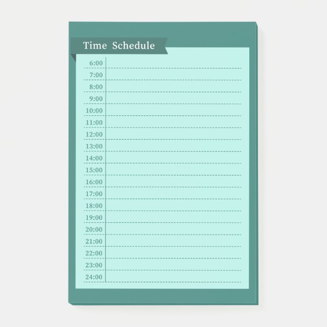 Notas Post-it® time schedule (Anverso)