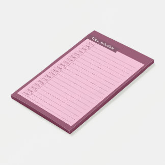 Notas Post-it® time schedule