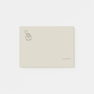 Notas Post-it® Tinte Academia Oscura – Biblioteca Vintage Minimal