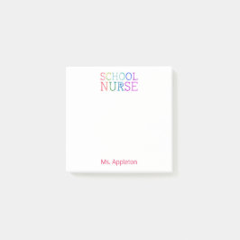 Notas Post-it® Tipografía colorida personalizada enfermera de la