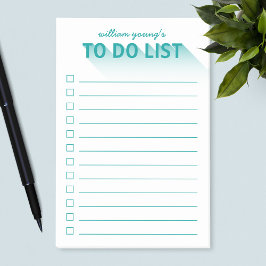 Notas Post-it® Tipografía Moderna Verde azulada Para Hacer Lista