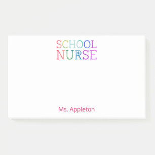 Notas Post-it® Tipografía personalizada enfermera de la acuarela