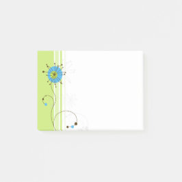Notas Post-it® Tipografía verde de flor simple moderna