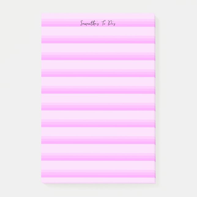 Notas Post-it® Tiras rosadas livianas para cortar con Personaliza (Anverso)