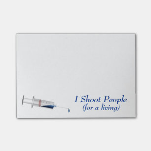 Notas Post-it® Tiro humor de la enfermera de la gente