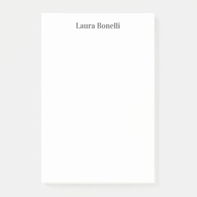 Notas Post-it® Título de nombre sencillo profesional moderno mini (Anverso)