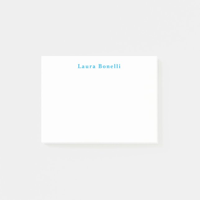 Notas Post-it® Título de nombre sencillo profesional moderno mini (Anverso)