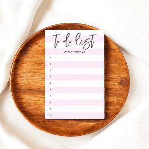 Notas Post-it® To Do List Brussel Script Stripes Pink Notes