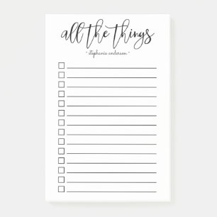 Notas Post-it® Todas las cosas a mano personalizadas