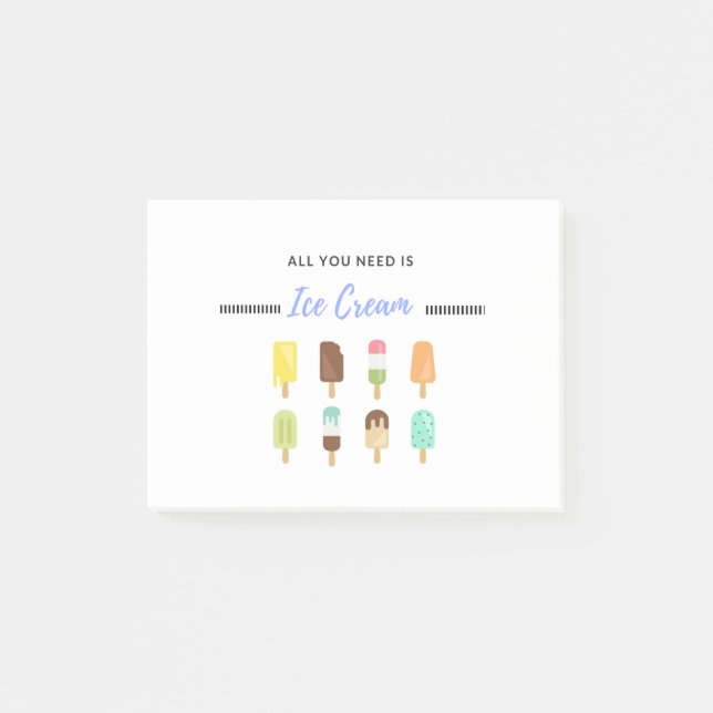 Notas Post-it® Todo lo que usted necesita es diseño divertido del (Anverso)