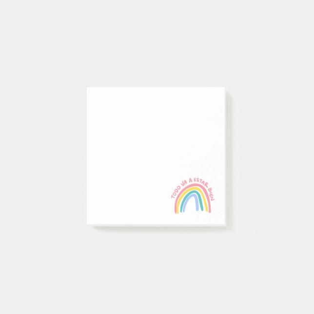 Notas Post-it® Todo Va a Estar Bien Rainbow Notes (Anverso)