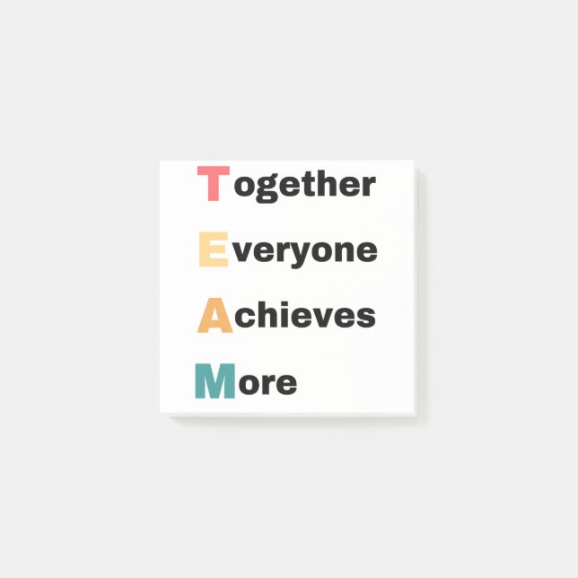Notas Post-it® Together Everyone Achieves More 2 (Anverso)