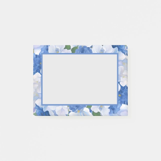 Notas Post-it® Tonos de las flores azules (Anverso)