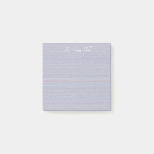 Notas Post-it® Tonos de Lavanda Raya Horizontal Texturizada (Anverso)